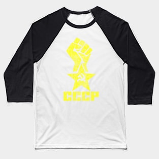 CCCP - Star Fist Yellow Baseball T-Shirt